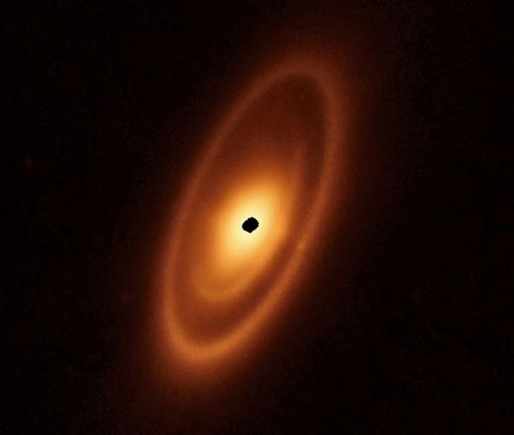 Fomalhaut và ba vành đai vật chất - Ảnh: NASA/ESA/CSA