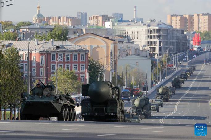 Hệ thống tên lửa đạn đạo xuyên lục địa Yars tại thủ đô Moscow