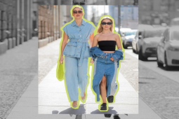 Thời trang - Cách tạo kiểu váy maxi denim cho chị em có vóc dáng nhỏ nhắn