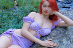 Đời sống Showbiz - "Chị Google", cô gái quê Quảng Bình mặc bikini tắm suối khoe trọn vẻ thanh xuân