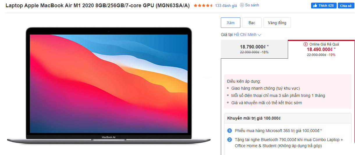 Bảng giá MacBook tháng 5, chỉ từ 18,49 triệu đồng - 2