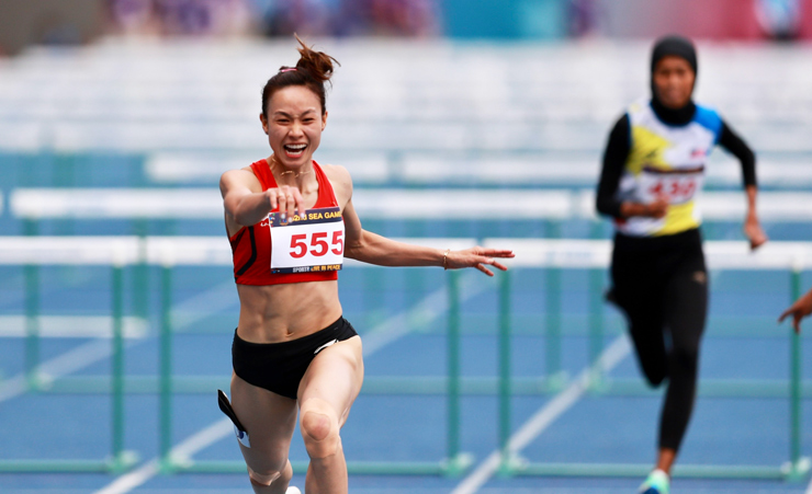 Mỹ Tiên xinh đẹp như hotgirl chạy giành HCV SEA Games, cơ bụng 