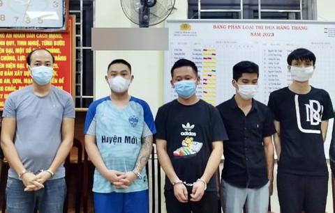 Các đối tượng bị lực lượng Công an bắt giữ (ảnh do Công an Hà Giang cung cấp)