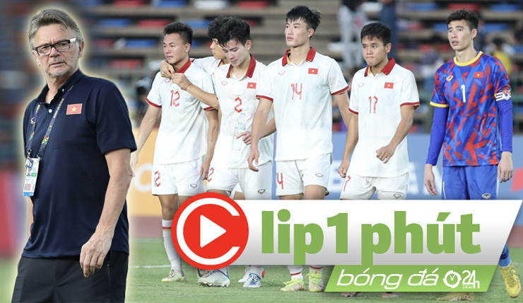 U22 Việt Nam vấp ngã: Bài học SEA Games cho giấc mơ World Cup (Clip 1 phút bóng đá 24H) - 1