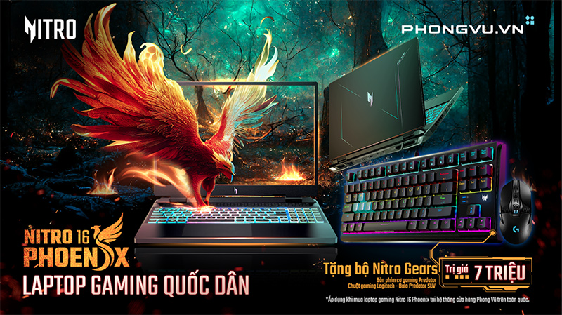 Sắm Laptop Gaming quốc dân 2023 Nitro 16 Phoenix RTX 4050 nhận Nitro Gears trị giá 7 triệu đồng - 1