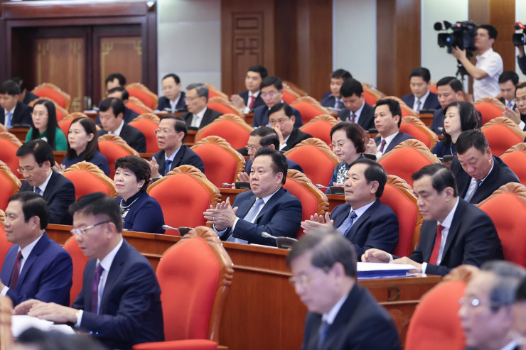 Hội nghị giữa nhiệm kỳ Ban Chấp hành Trung ương Đảng khóa XIII, diễn ra từ 15 – 17/5 (Ảnh Nhật Minh)