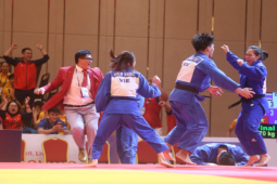 Thể thao - "Nghẹt thở" đội Judo Việt Nam thắng Thái Lan giành HCV hỗn hợp