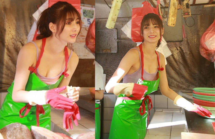Chẳng những xinh đẹp, cô gái còn có gu ăn vận bắt mắt.
