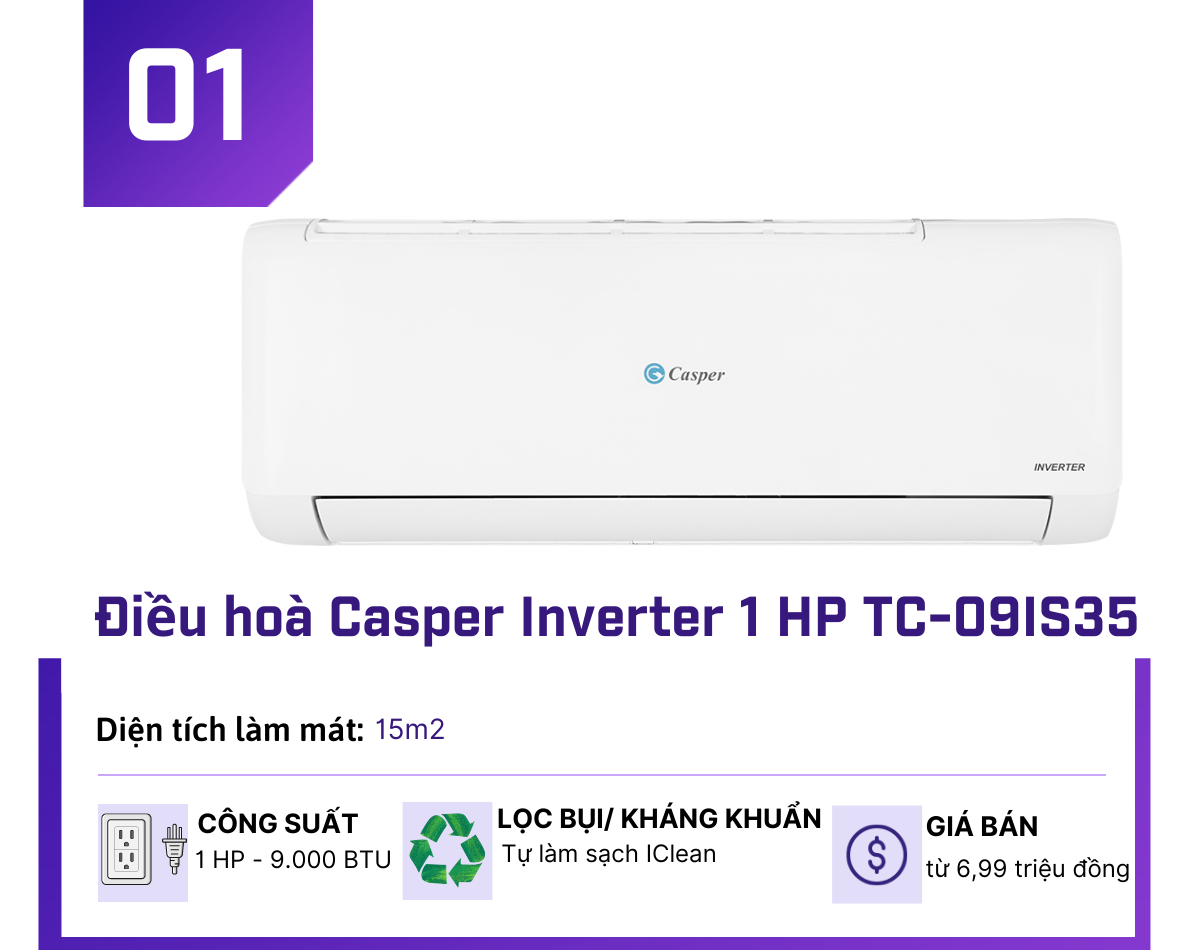 Top 5 điều hoà Inverter "đắt khách" nhất tháng 5 - 1