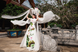 Thời trang - Áo dài đặc biệt dài 20 mét mừng ngày sinh nhật Bác