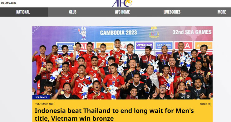 Báo Thái cay đắng hụt HCV SEA Games, AFC và báo Indonesia ngợi ca kỳ tích - 6