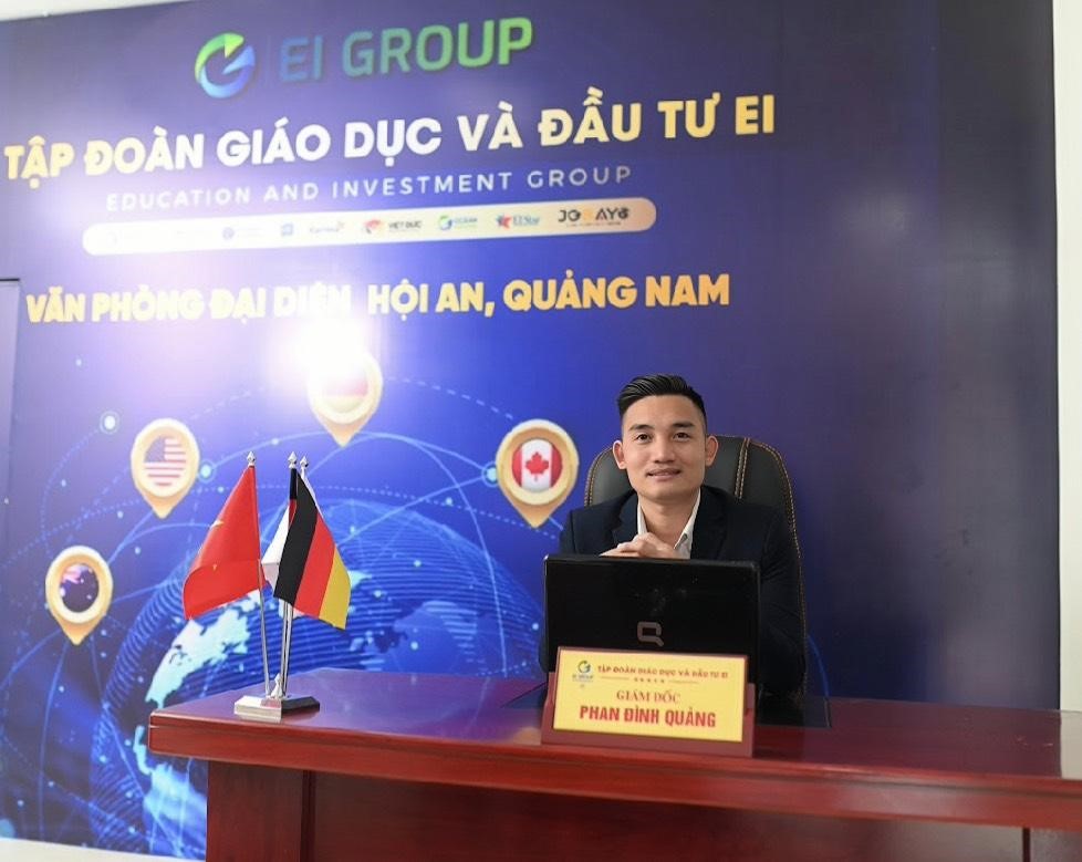 Ông Phan Đình Quảng, Giám đốc chi nhánh EI Group tỉnh Quảng Nam chia sẻ về cơ hội và lợi ích khi lựa chọn du học nghề tại Đức cho giới trẻ hiện nay.