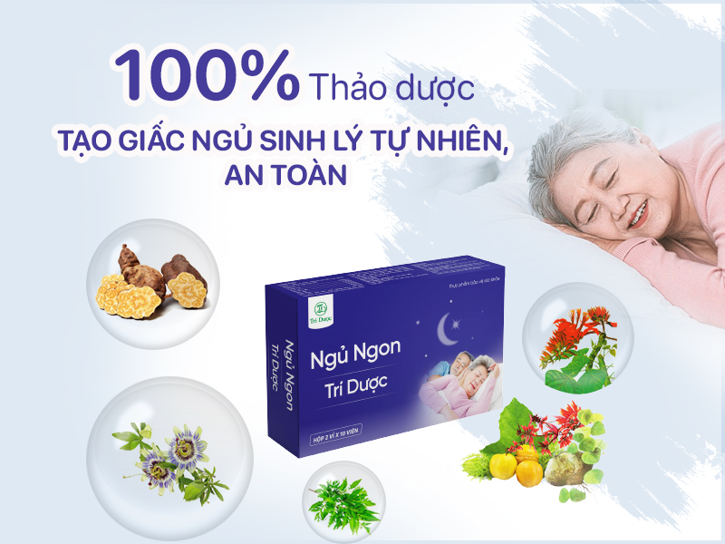 Viên Ngủ Ngon Trí Dược được tạo nên từ các thảo dược tự nhiên an toàn, lành tính