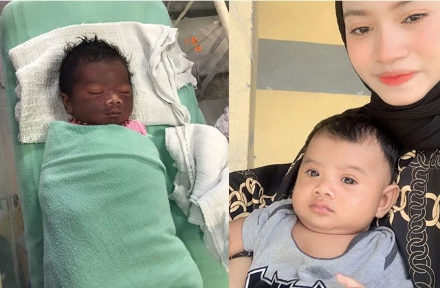 Em bé sơ sinh đen sì như Bao Công khiến bố mẹ không nhận ra là con mình, hình ảnh 3 tháng gây ngỡ ngàng - 1