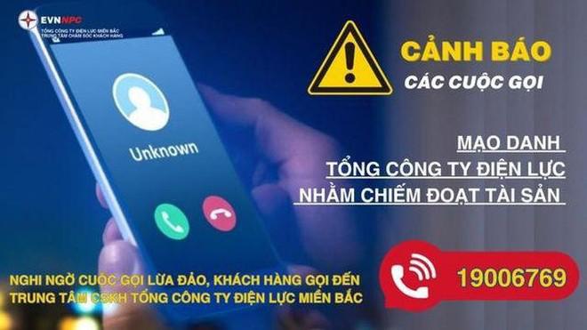 Tổng công ty Điện lực miền Bắc cho biết, bước đầu cơ quan này ghi nhận 2 số điện thoại mạo danh đều có đầu số (076) là: 076.560.7491 và 076.872.1825.