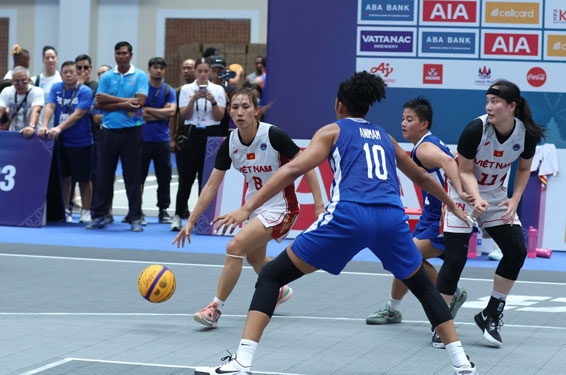 Nội dung bóng rổ 3x3 giúp Việt Nam lần đầu có HCV bóng rổ tại SEA Games .Ảnh: NGỌC LINH