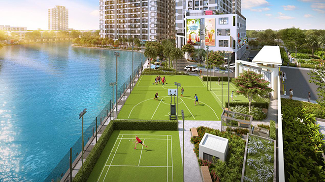 Hệ tiện ích ven sông sôi động tại dự án
