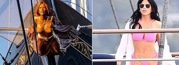 Tượng nữ thần trên siêu du thuyền của tỷ phú Bezos giống hệt bạn gái 