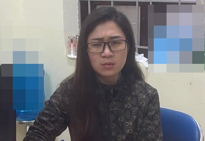 Hồ Thị Bích tại cơ quan công an. Ảnh: NLĐ