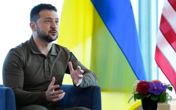 Tổng thống Ukraine Volodymyr Zelensky. Ảnh: AP