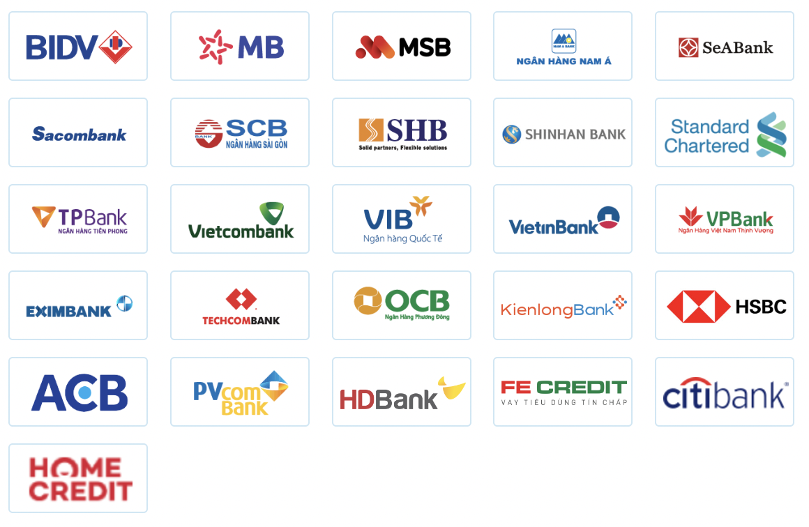 Danh sách các ngân hàng hỗ trợ trả trả góp 0% lãi suất qua Onepay