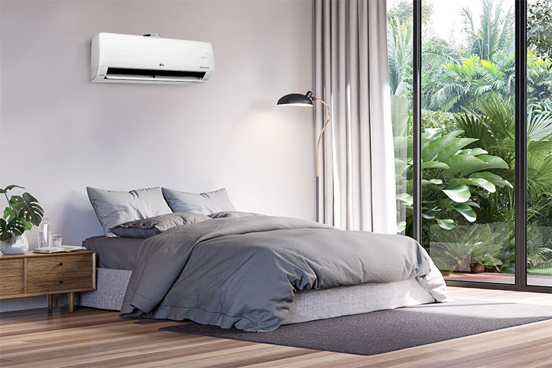 Phòng khách hay phòng ngủ cũng sẽ trở thành một không gian tận hưởng cực chất dành cho các thành viên trong gia đình với sự giúp sức của điều hòa LG DUALCOOL.