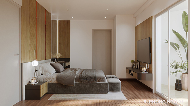 Căn hộ mẫu Tecco Garden được thiết kế tối ưu diện tích, màu sắc nhã nhặn và ấm cúng