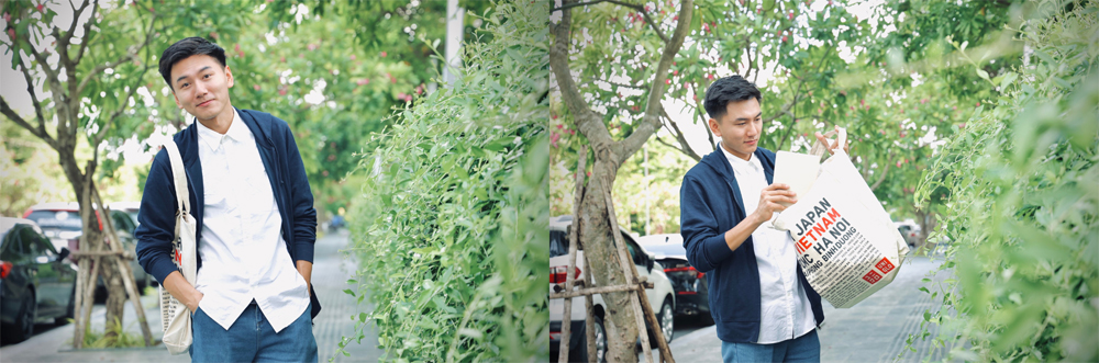 Trong phong cách thời trang thường nhật, Khoai Lang Thang - chàng vlogger đình đám trong làng Youtuber Việt Nam sắm cho mình những items với tone màu cơ bản phù hợp mọi hoàn cảnh. Một trong những bộ trang phục thường thấy của anh chàng là những chiếc áo sơ mi đơn sắc, khoác ngoài với áo chống UV quốc dân. Bên cạnh đó là chiếc túi vải tiện dụng phiên bản đặc biệt, đựng được cả thế giới của UNIQLO. 