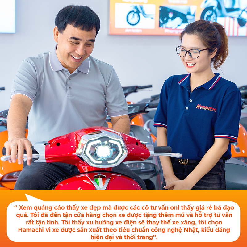 Nghệ sĩ Việt thích thú trải nghiệm xe máy điện Hamachi - 7