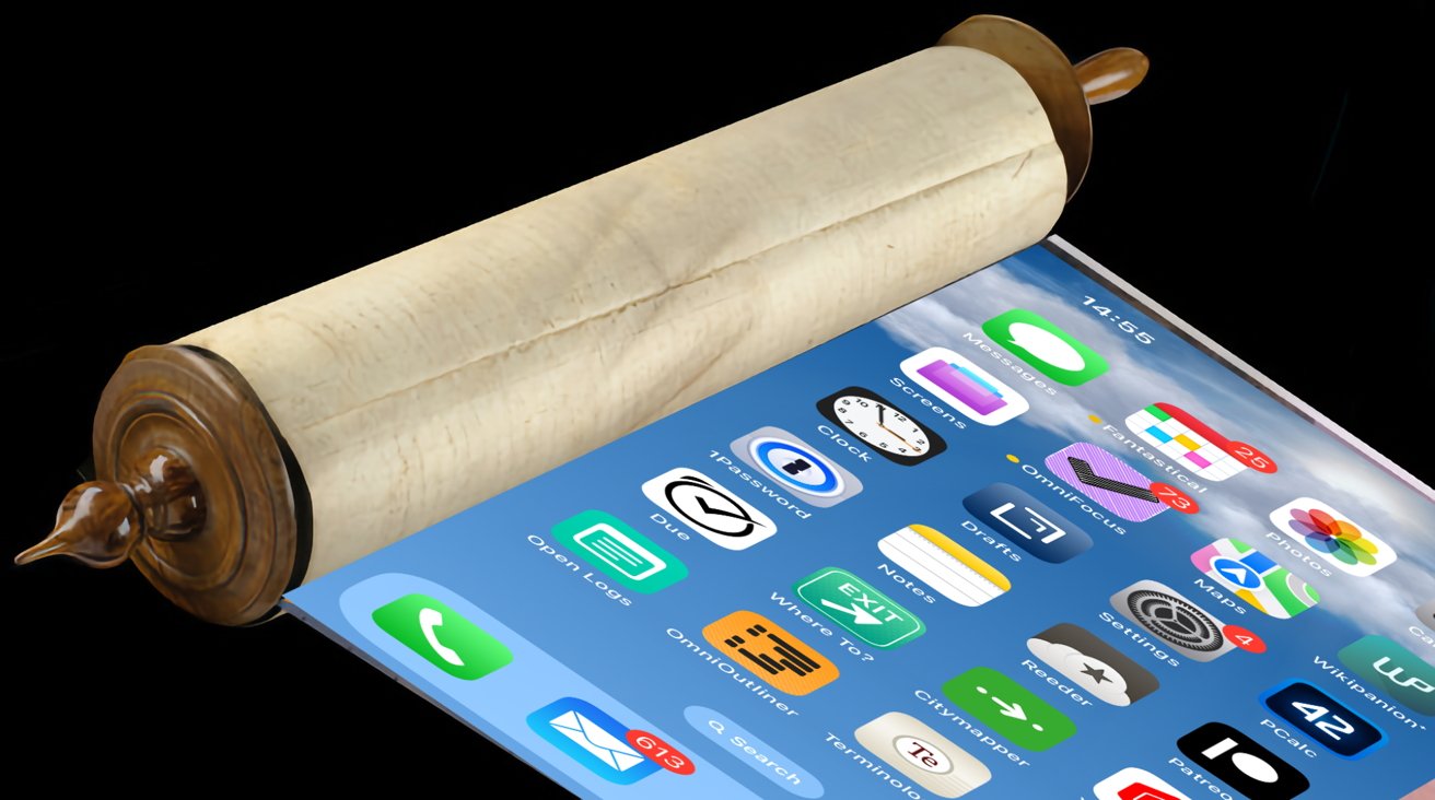Apple sắp có iPhone màn hình cuộn?
