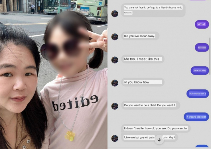 Helen Bong đăng tải hình ảnh người đàn ông cố tình gạ gẫm con gái mình. Ảnh:&nbsp;Asia1