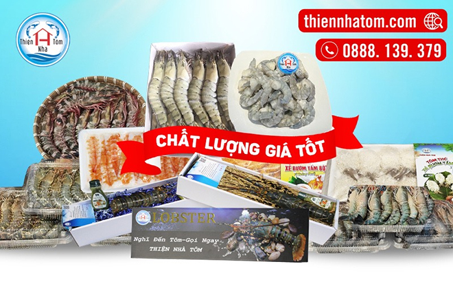 Các sản phẩm tôm đông lạnh của Thiện Nhà Tôm đang được ưa chuộng hiện nay