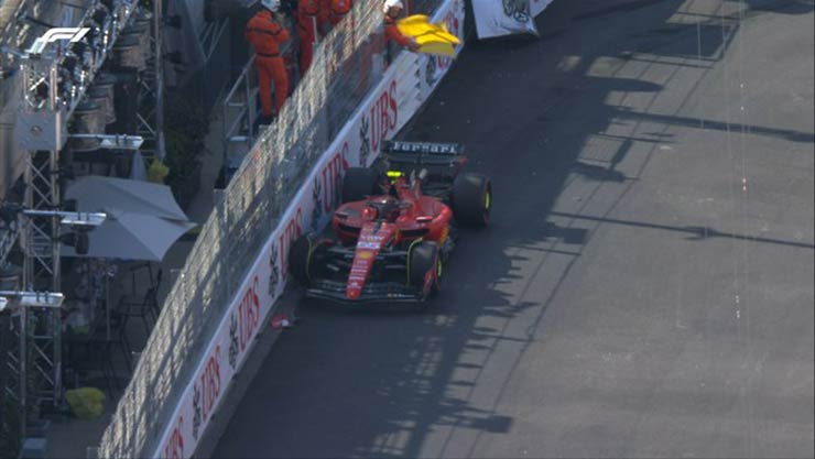 Sainz gặp tai nạn ở cuối FP2