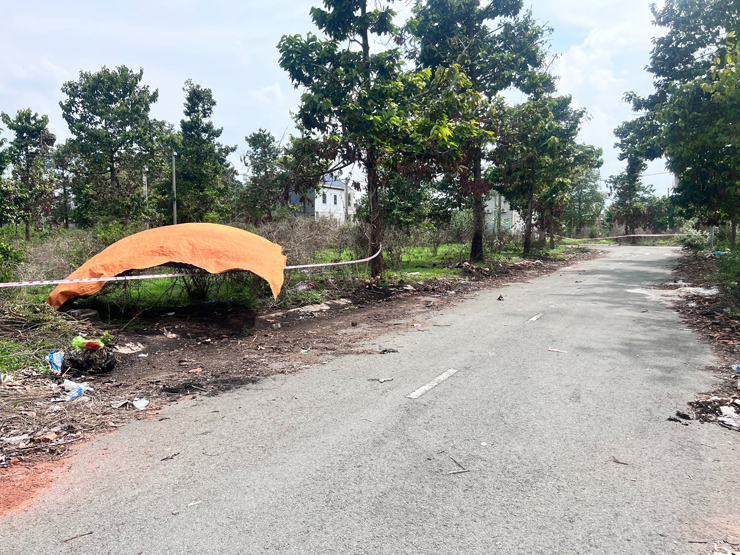 Hiện trường phát hiện phần thi thể bị đốt cháy sém