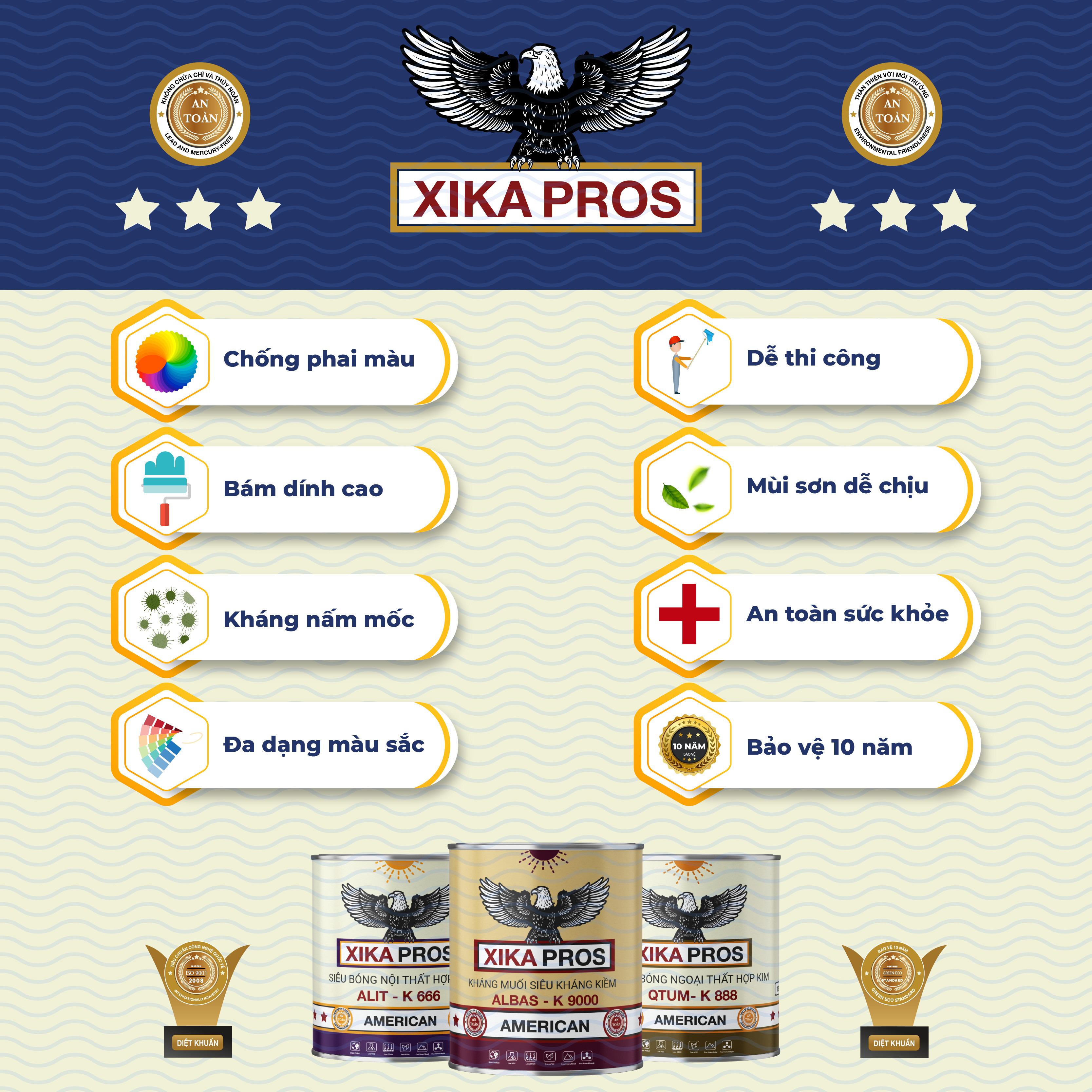 Sơn Xika Pros Hoa Kỳ - vinh dự đạt danh hiệu Top 10 thương hiệu, nhãn hiệu nổi tiếng Châu Á - Thái Bình Dương 2023 - 2