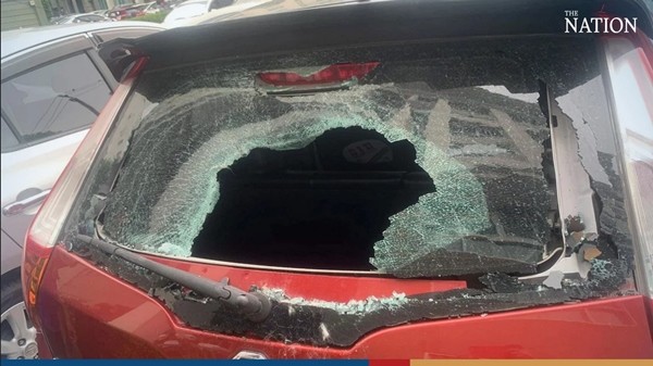 Hậu quả cú rơi của "con báo con". Ảnh: Apiwat Toyothaka/ The Nation.