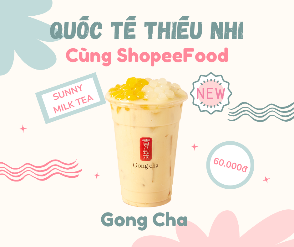Không chỉ riêng trà sữa Sunny Milk Tea mà các món khác tại Gong Cha trên ShopeeFood cũng được giảm giá nhé!