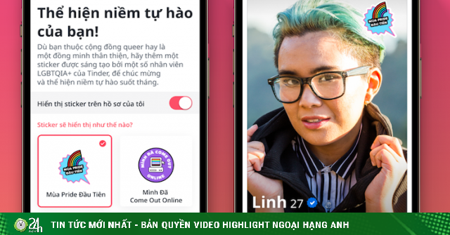 Bộ sticker mới cho cộng đồng đặc biệt trên ứng dụng hẹn hò Tinder