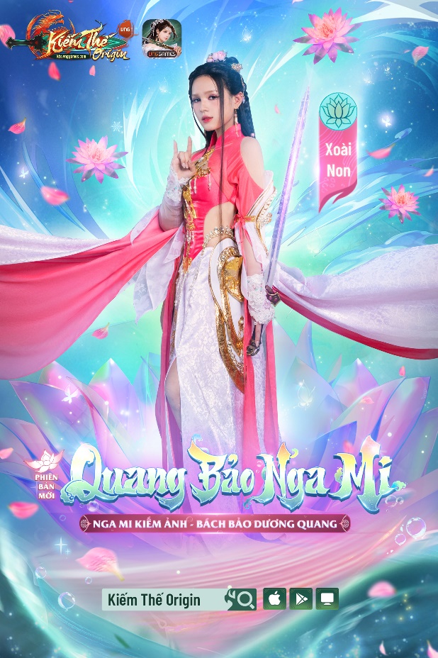 Xoài Non thả dáng như người mẫu chuyên nghiệp trong bộ ảnh cosplay Nga Mi của game Kiếm Thế Origin - 3