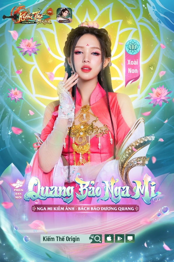 Xoài Non thả dáng như người mẫu chuyên nghiệp trong bộ ảnh cosplay Nga Mi của game Kiếm Thế Origin - 2