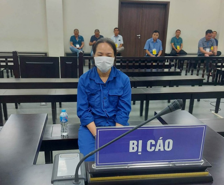 Bị cáo Ngô Thị Chinh tại phiên tòa. Ảnh: CTV