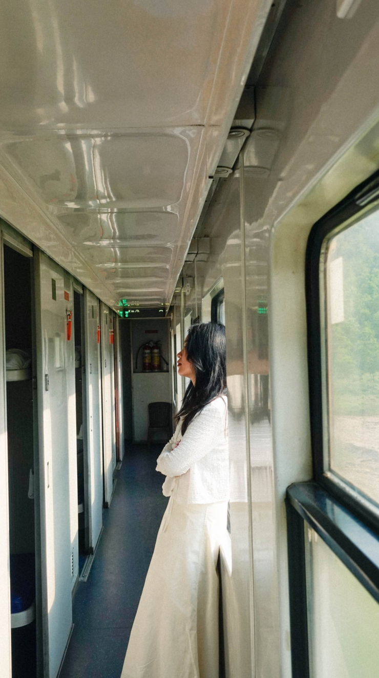 Du khách có thể tìm được nhiều góc chụp ảnh đẹp trên tàu hỏa.