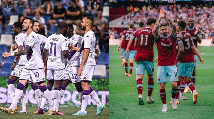 Fiorentina (trái) và West Ham chuẩn bị bước vào trận chung kết Conference League