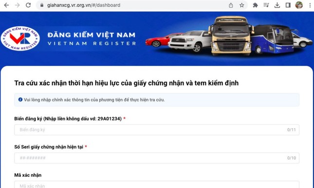 Hệ thống tra cứu gia hạn đăng kiểm đã hết tắc? - 1