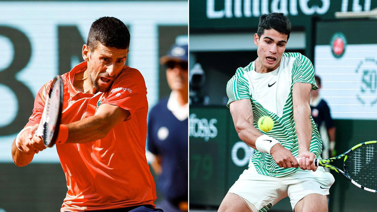 Novak Djokovic và Carlos Alcaraz phải loại nhau để tranh vé vào chung kết Roland Garros 2023