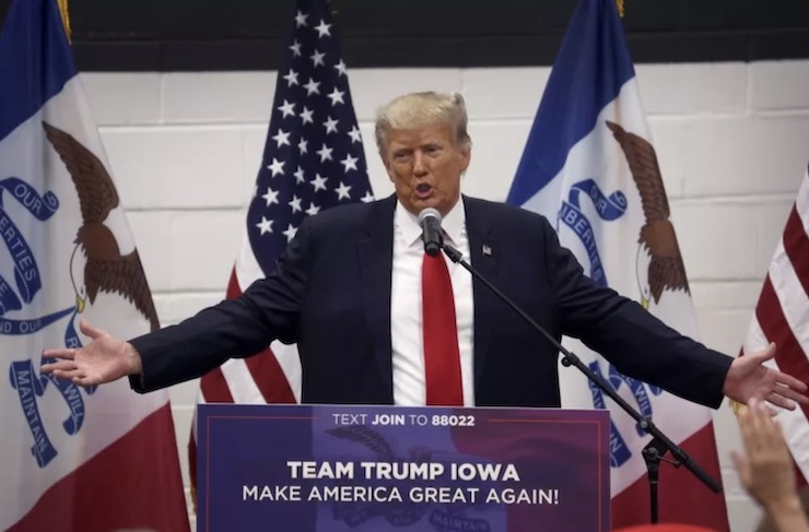 Ông Trump phát biểu trước đám đông người ủng hộ tại một sự kiện diễn ra vào ngày 1/6/2023.