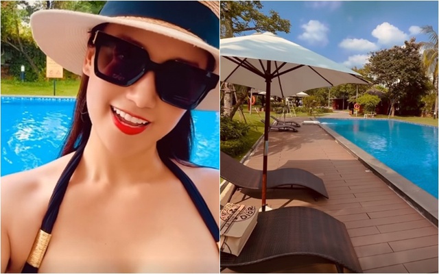 Nữ diễn viên miền Bắc có biệt thự 60 tỷ, mùa hè sung sướng trốn nóng trong bể bơi "resort tại gia" - 5