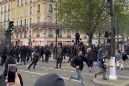 Video: Cảnh sát Pháp húc ngất người biểu tình