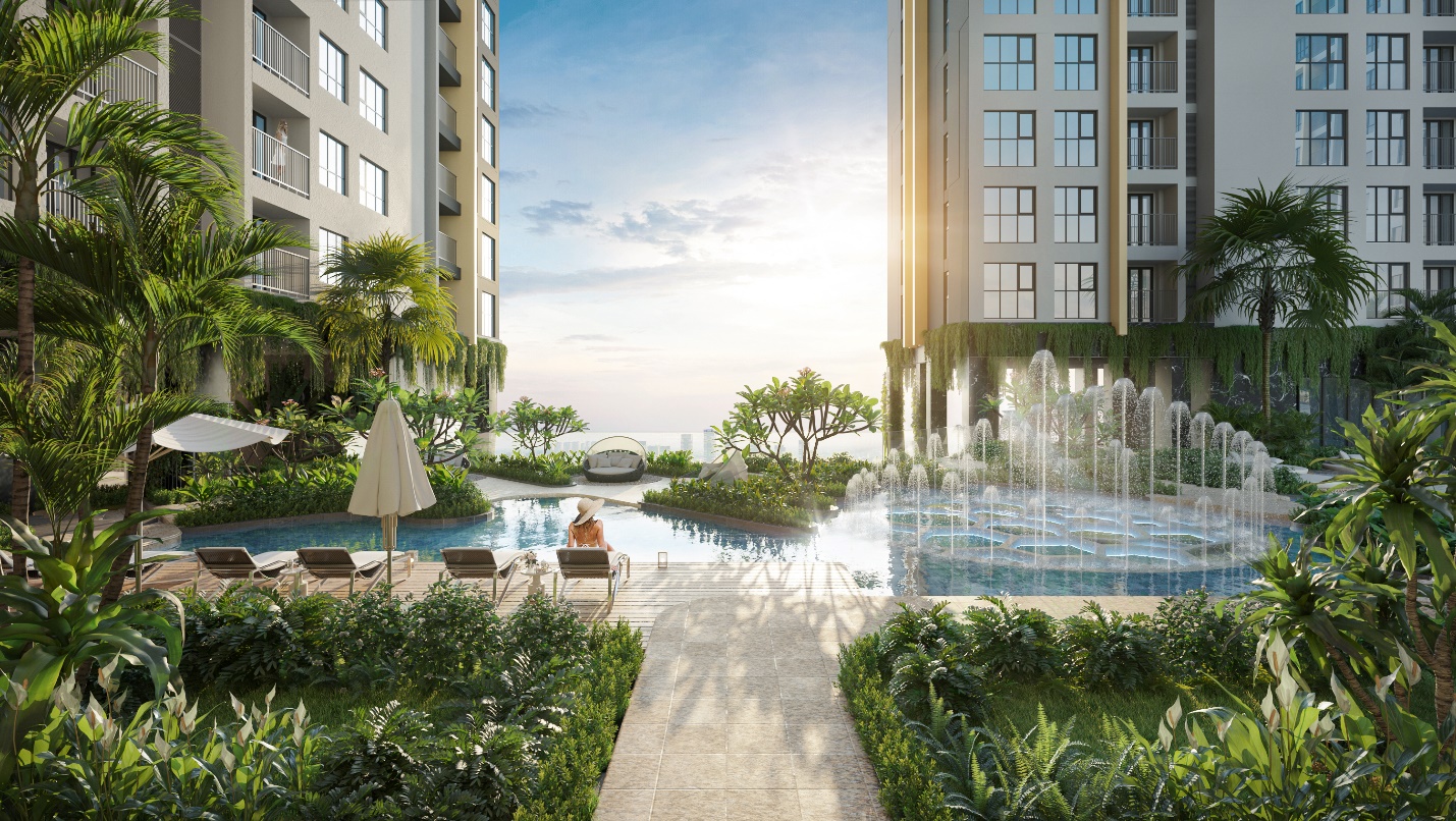 Happy One Central mang đến không gian sống gần gũi thiên nhiên với mảng xanh chiếm 1.03ha