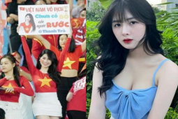 Đời sống Showbiz - Cô gái giơ biển tuyển chồng gây xôn xao tại sân Mỹ Đình có HOT bằng Quỳnh Alee?